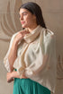 Flower Shower Embroidered Wool Silk Stole